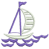 Brodyr - broderad stiliserad segelbt