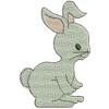 machine embroidery: rabbit