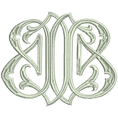 Brodyr - broderat samman/hopfltat monogram