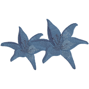 Brodyr - broderad blomma (lilja) bl