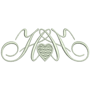 Brodyr - broderat trippelmonogram